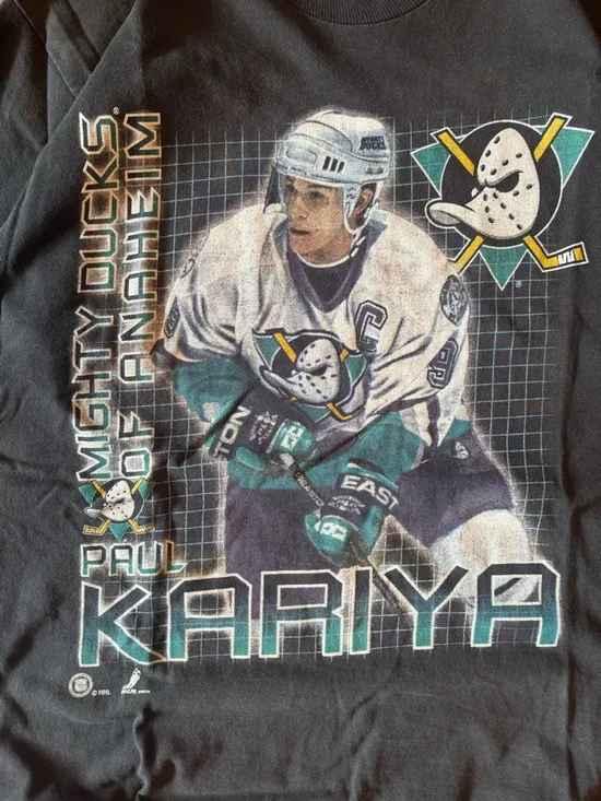 Vintage 90s Paul Kariya Anaheim Ducks Shirt - Picture 4 of 9